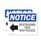 Signmission Restrooms This Way Please (Left Arrow) Sign With Symbol, 5 in W x Rectangle, Vinyl Decal OS-2PACK-NS-D-35-L-18098 - alternate 1
